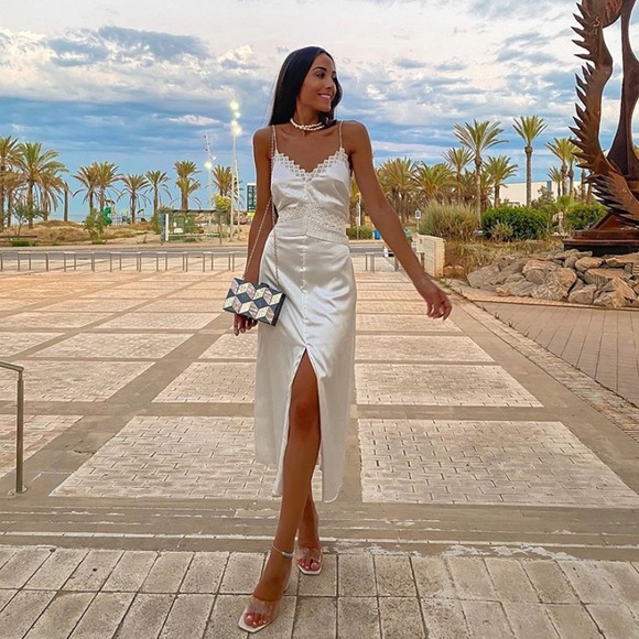 GORGEOUS ZARA NWT Satin Effect Slip Dress - Picture 2 of 15